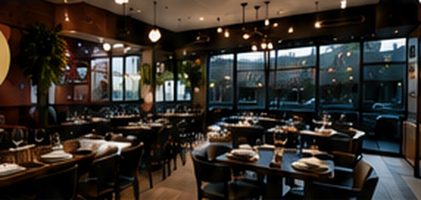Contemporary restaurant interior representing the Erin Mills event space